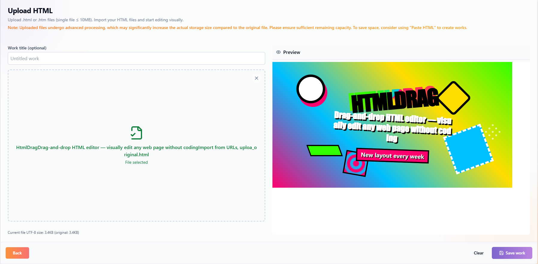 File Upload Interface