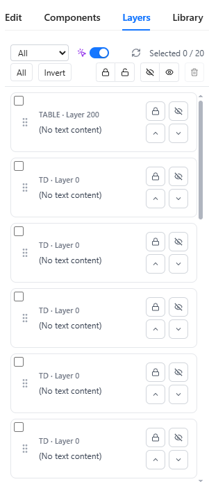Layers Tab Panel