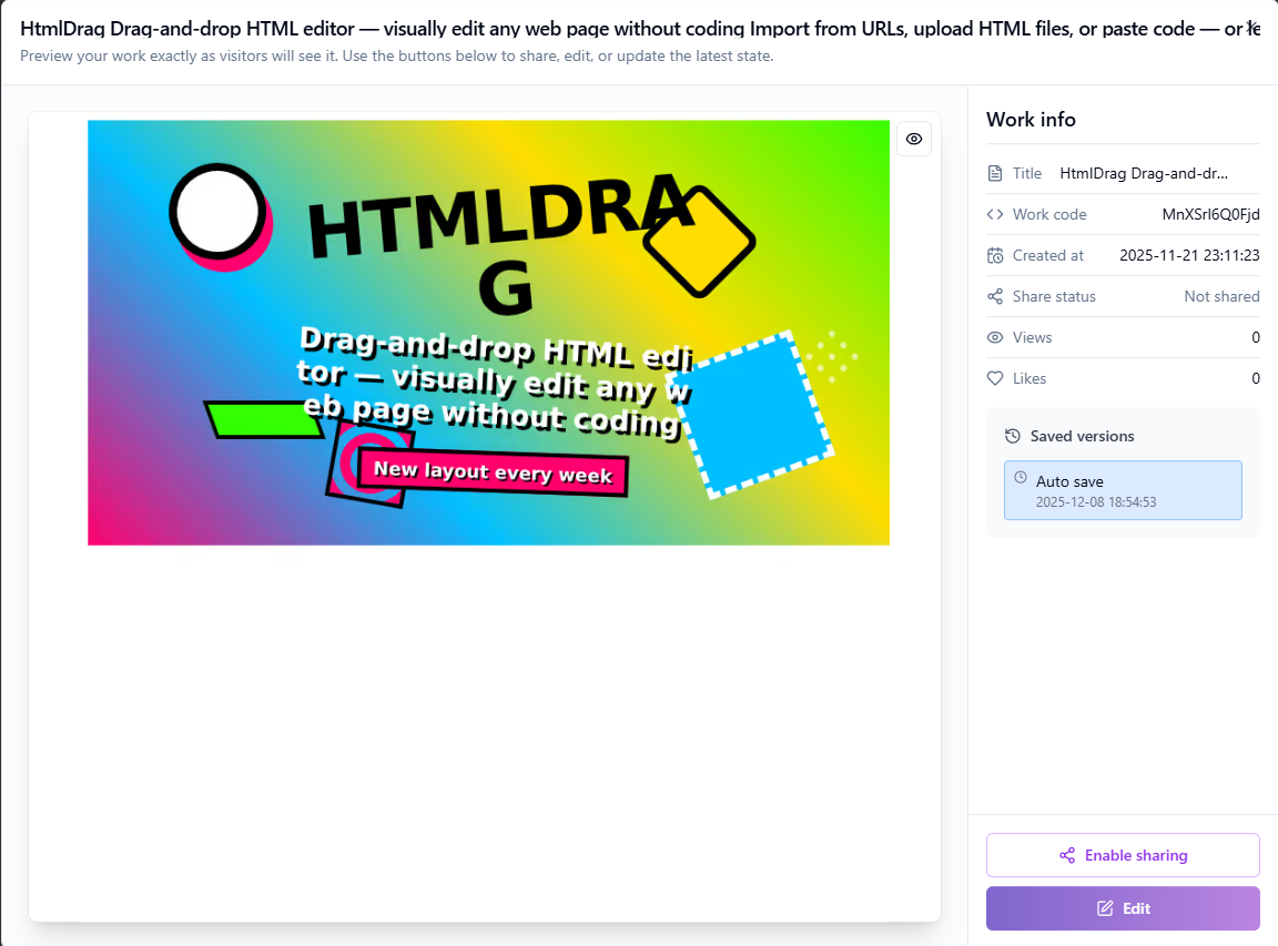 History Records Preview
